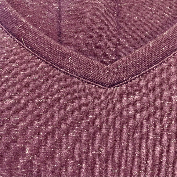 Shiny Wine Colored Tee - Picture 2 of 5